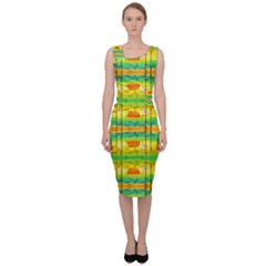 Birds Beach Sun Abstract Pattern Sleeveless Pencil Dress by HermanTelo