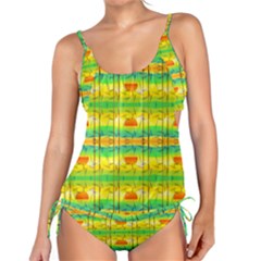 Birds Beach Sun Abstract Pattern Tankini Set by HermanTelo