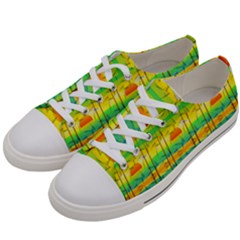 Birds Beach Sun Abstract Pattern Women s Low Top Canvas Sneakers