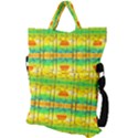 Birds Beach Sun Abstract Pattern Fold Over Handle Tote Bag View2