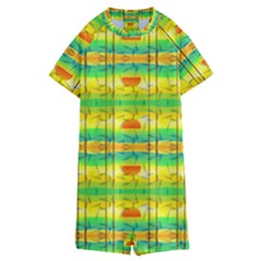 Birds Beach Sun Abstract Pattern Kids  Boyleg Half Suit Swimwear by HermanTelo