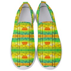 Birds Beach Sun Abstract Pattern Men s Slip On Sneakers