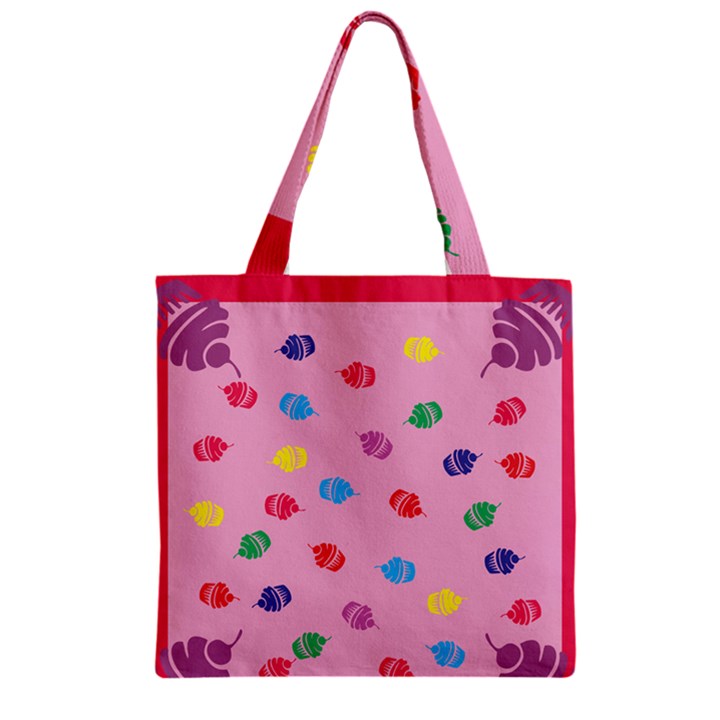 Cupcakes Food Dessert Celebration Zipper Grocery Tote Bag