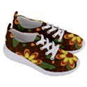 Floral Hearts Brown Green Retro Women s Lightweight Sports Shoes View3