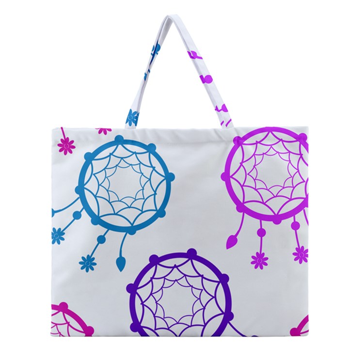 star Zipper Large Tote Bag