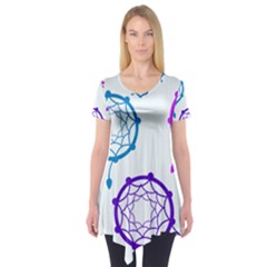 Star Short Sleeve Tunic  by HermanTelo