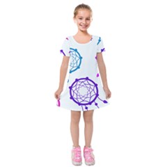 Star Kids  Short Sleeve Velvet Dress