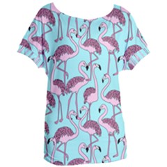 Flemish Rosa Birds Nature Fauna Flamenco Women s Oversized Tee by HermanTelo