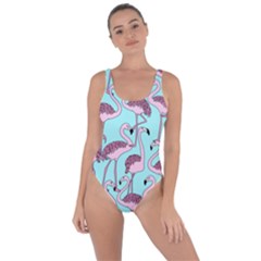 Flemish Rosa Birds Nature Fauna Flamenco Bring Sexy Back Swimsuit