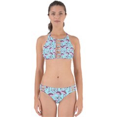 Flemish Rosa Birds Nature Fauna Flamenco Perfectly Cut Out Bikini Set