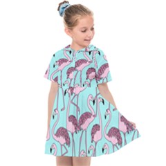 Flemish Rosa Birds Nature Fauna Flamenco Kids  Sailor Dress