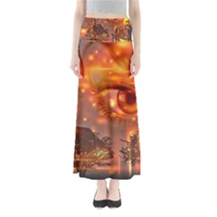 Eye Butterfly Evening Sky Full Length Maxi Skirt by HermanTelo