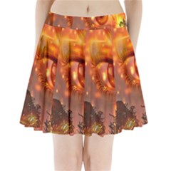 Eye Butterfly Evening Sky Pleated Mini Skirt by HermanTelo