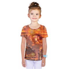 Eye Butterfly Evening Sky Kids  One Piece Tee