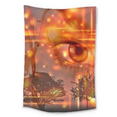 Eye Butterfly Evening Sky Large Tapestry