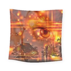 Eye Butterfly Evening Sky Square Tapestry (small)