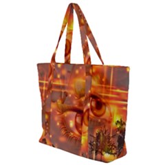 Eye Butterfly Evening Sky Zip Up Canvas Bag