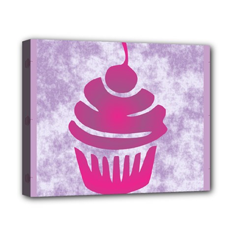 Cupcake Food Purple Dessert Baked Canvas 10  X 8  (stretched) by HermanTelo