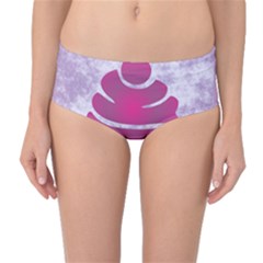 Cupcake Food Purple Dessert Baked Mid-waist Bikini Bottoms