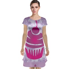 Cupcake Food Purple Dessert Baked Cap Sleeve Nightdress