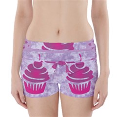 Cupcake Food Purple Dessert Baked Boyleg Bikini Wrap Bottoms