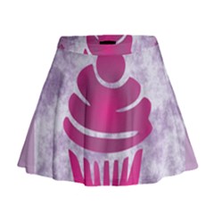 Cupcake Food Purple Dessert Baked Mini Flare Skirt by HermanTelo