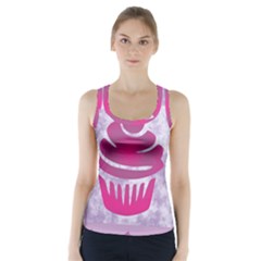 Cupcake Food Purple Dessert Baked Racer Back Sports Top by HermanTelo