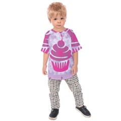 Cupcake Food Purple Dessert Baked Kids  Raglan Tee