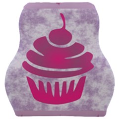 Cupcake Food Purple Dessert Baked Car Seat Velour Cushion  by HermanTelo