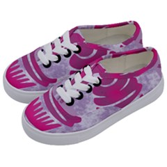 Cupcake Food Purple Dessert Baked Kids  Classic Low Top Sneakers by HermanTelo