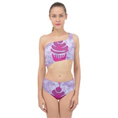 Cupcake Food Purple Dessert Baked Spliced Up Two Piece Swimsuit by HermanTelo