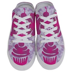 Cupcake Food Purple Dessert Baked Half Slippers