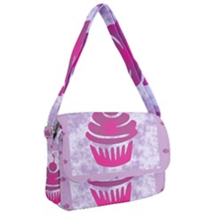 Cupcake Food Purple Dessert Baked Courier Bag by HermanTelo