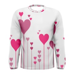 Heart Rosa Love Valentine Pink Men s Long Sleeve Tee