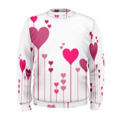 Heart Rosa Love Valentine Pink Men s Sweatshirt by HermanTelo