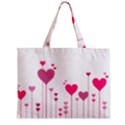 Heart Rosa Love Valentine Pink Zipper Mini Tote Bag View1