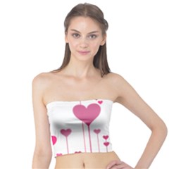 Heart Rosa Love Valentine Pink Tube Top by HermanTelo