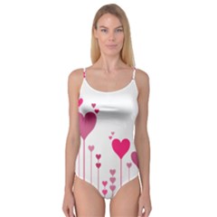 Heart Rosa Love Valentine Pink Camisole Leotard 