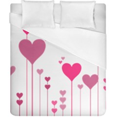 Heart Rosa Love Valentine Pink Duvet Cover (california King Size) by HermanTelo