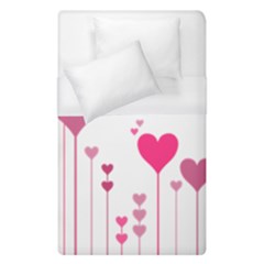 Heart Rosa Love Valentine Pink Duvet Cover (single Size) by HermanTelo