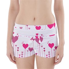 Heart Rosa Love Valentine Pink Boyleg Bikini Wrap Bottoms by HermanTelo