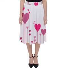 Heart Rosa Love Valentine Pink Classic Midi Skirt