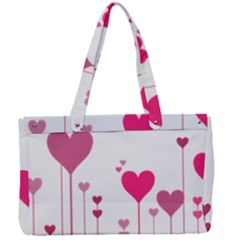 Heart Rosa Love Valentine Pink Canvas Work Bag by HermanTelo