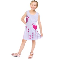 Heart Rosa Love Valentine Pink Kids  Tunic Dress