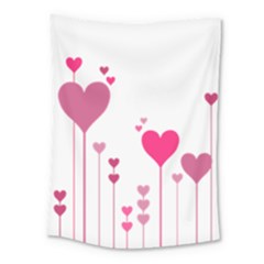 Heart Rosa Love Valentine Pink Medium Tapestry