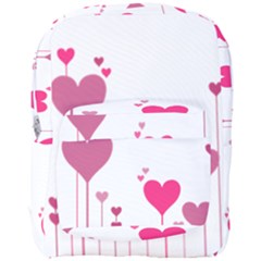 Heart Rosa Love Valentine Pink Full Print Backpack