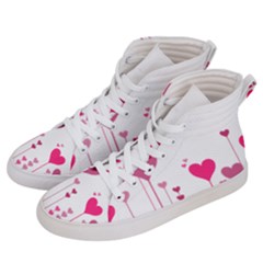 Heart Rosa Love Valentine Pink Men s Hi-top Skate Sneakers