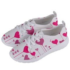 Heart Rosa Love Valentine Pink Women s Lightweight Sports Shoes by HermanTelo