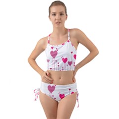 Heart Rosa Love Valentine Pink Mini Tank Bikini Set