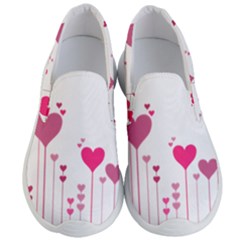 Heart Rosa Love Valentine Pink Men s Lightweight Slip Ons by HermanTelo